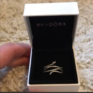 Pandora Snake Ring AUTHENTIC size 56 (flawed)